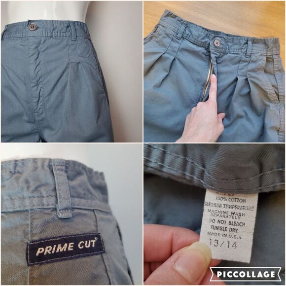 Vintage 80s Prime Cut Slate Blue Trousers - Picture 7 of 11